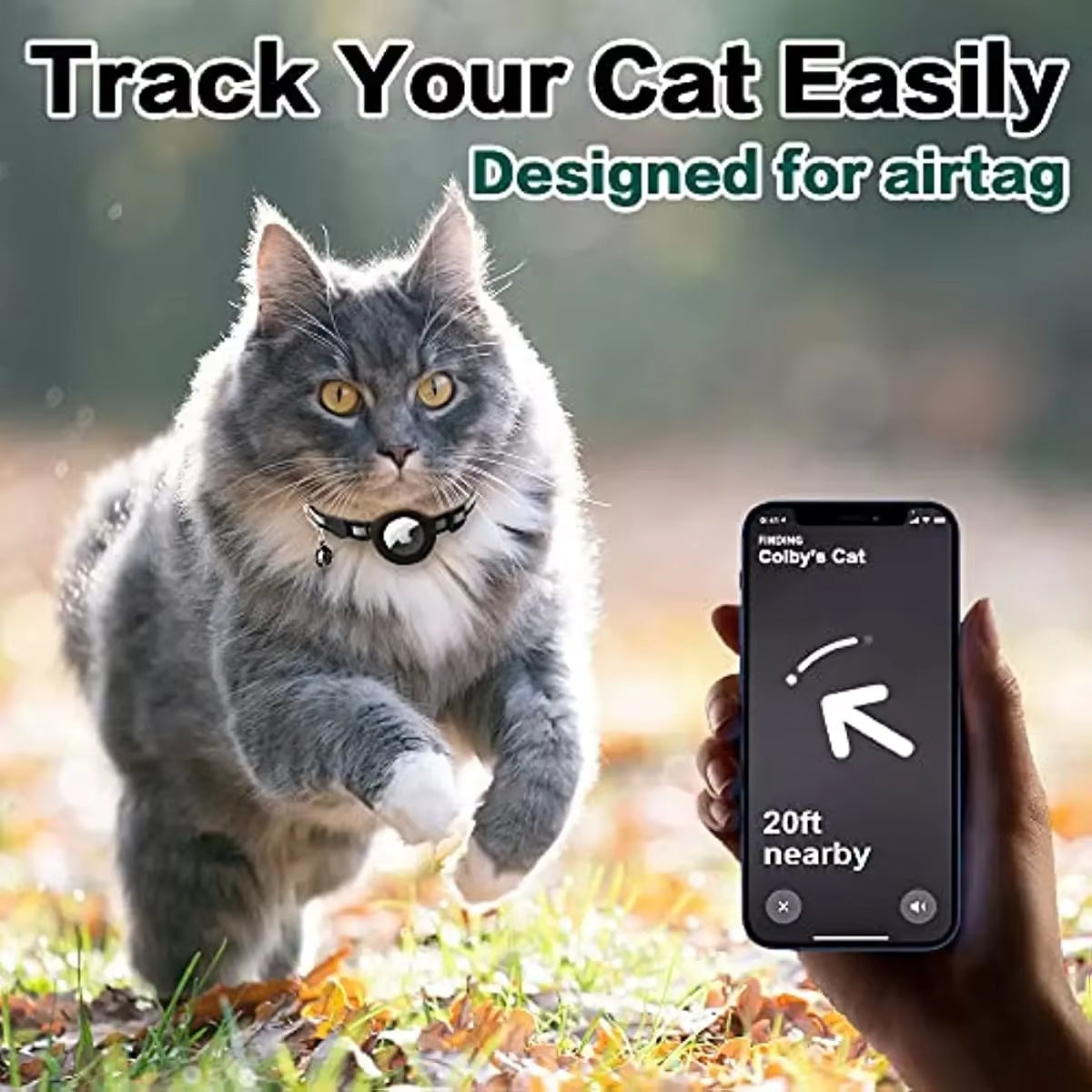 Airtag collar for dogs and cats